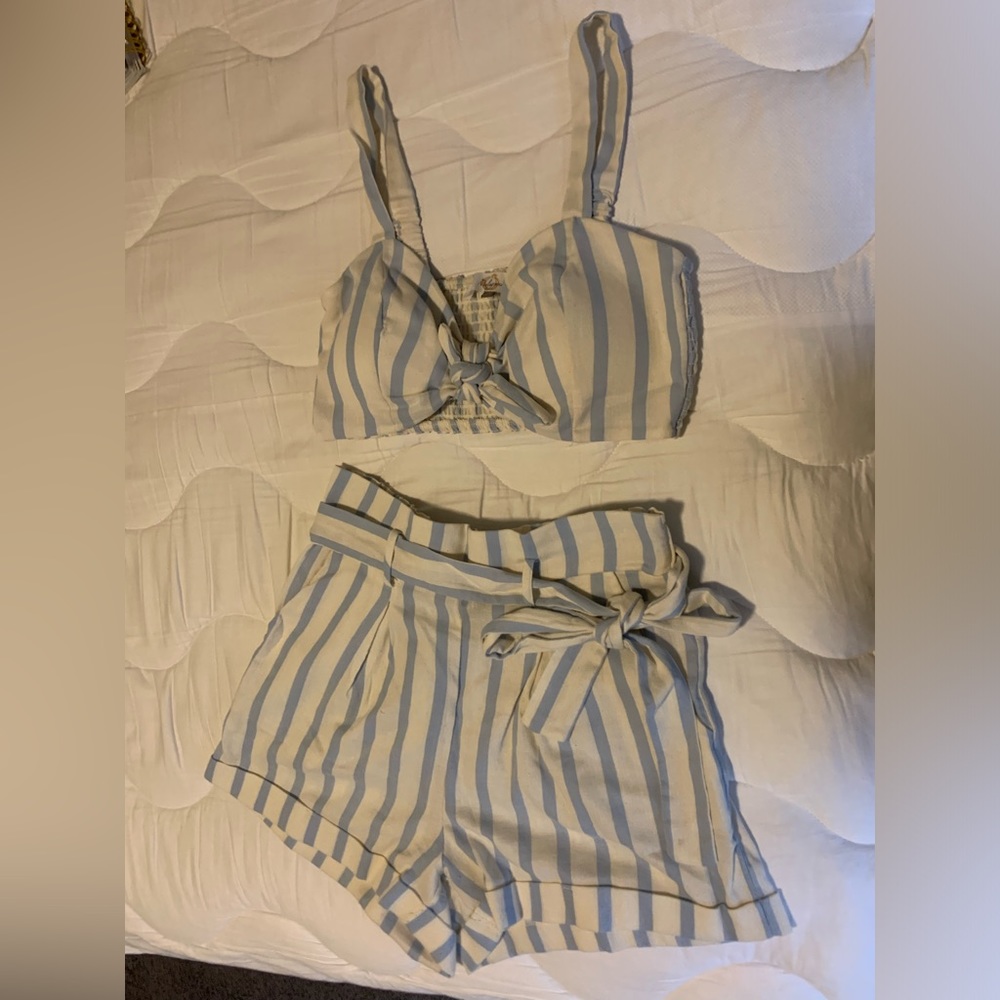 Two piece tank top and short set
